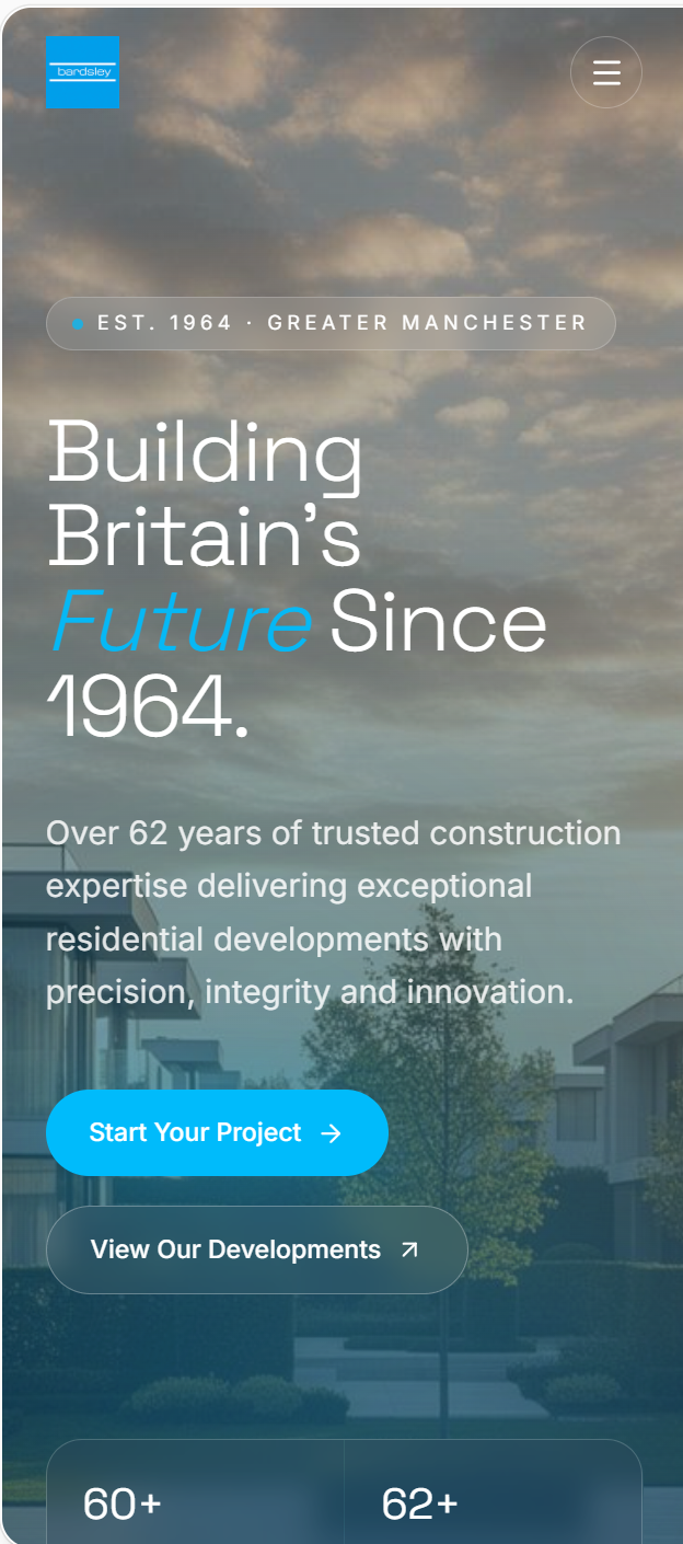 Bardsley Construction mobile preview
