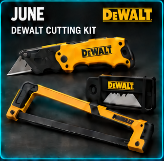 DeWalt folding utility knife, replacement blades and compact hacksaw