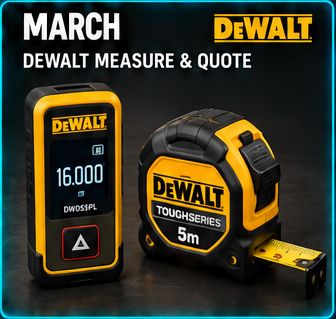 DeWalt DW055PL-XJ 16m laser distance measure and TOUGHSERIES 5m tape measure